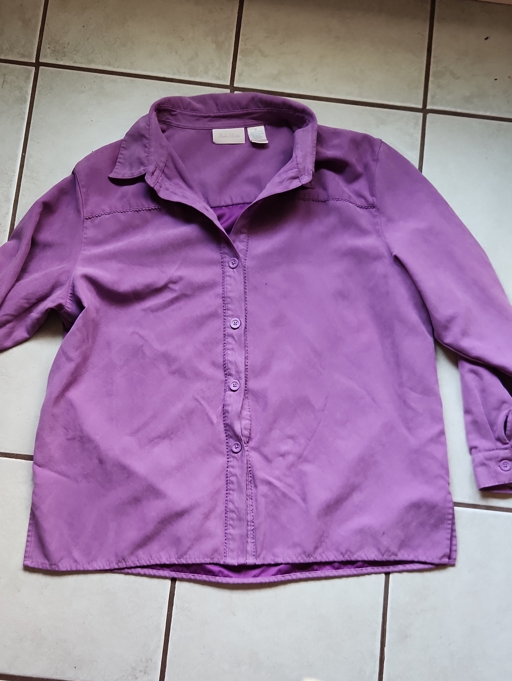 Studio Works Lavender Button-Down Collared Women's Shirt